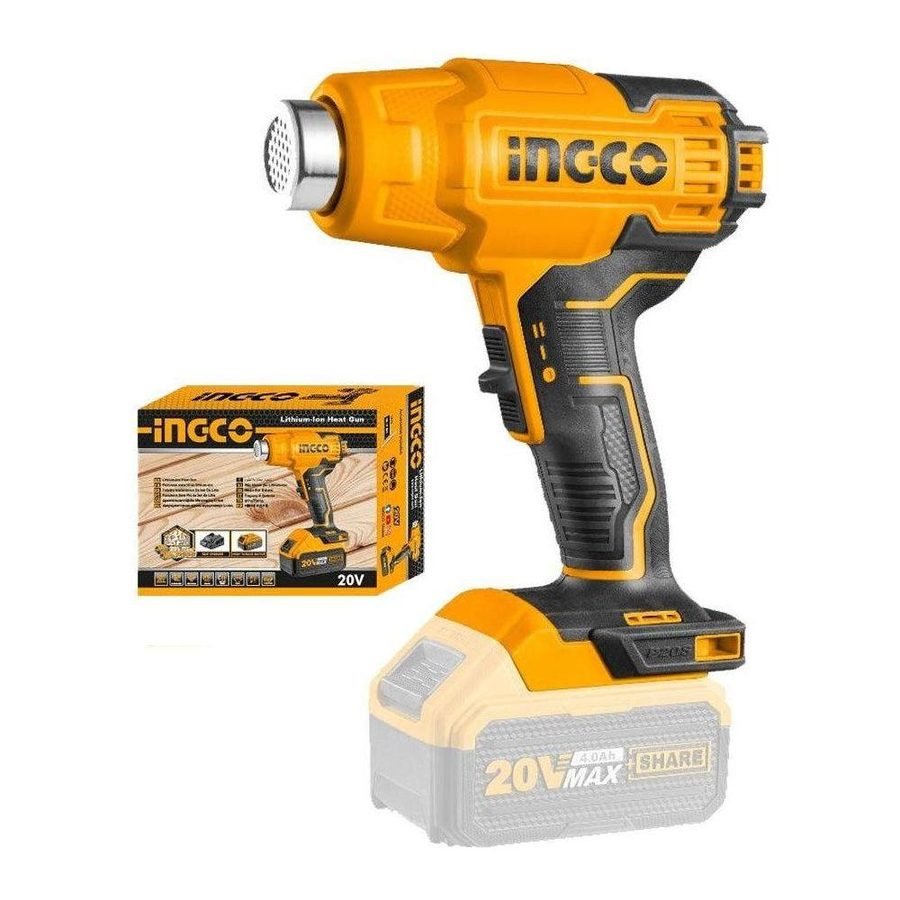 Ingco Ingco HGLI20025 Li-Ion Heat Gun 20V, Power Tools Heat Guns — Southend Philippines