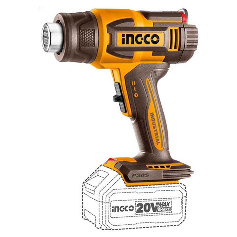 Ingco Ingco HGLI2003 Cordless Li-Ion Heat Gun 20V (Bare), Power Tools Heat Guns — Southend Philippines