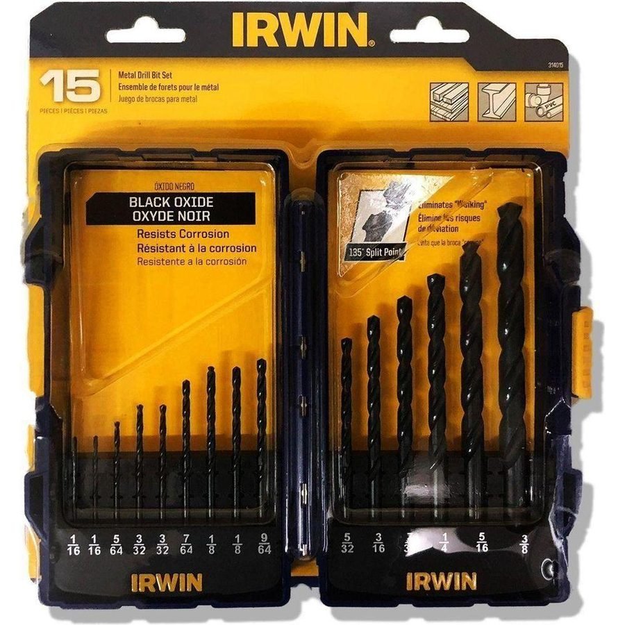 Irwin Irwin Black Oxide Metal Drill Bit Set, Power Tools Drills & Drivers — Southend Philippines