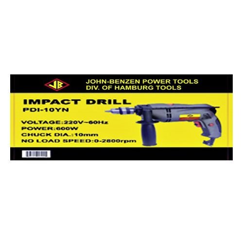 John Benzen PDI-10YN Impact Drill/Hammer Drill 10mm (3/8") 600W, Power Tools Drills & Drivers — Southend Philippines