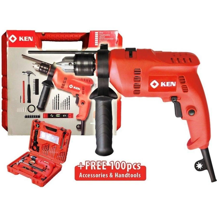 Ken 6913S Hammer Drill With 100pcs Accessories Kit Set, Power Tools Drills & Drivers — Southend Philippines