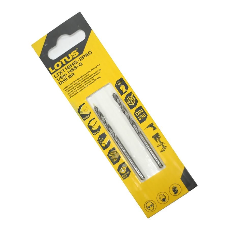 Lotus Lotus HSS-G Drill Bit 2pc/Pack, Power Tools Drills & Drivers — Southend Philippines