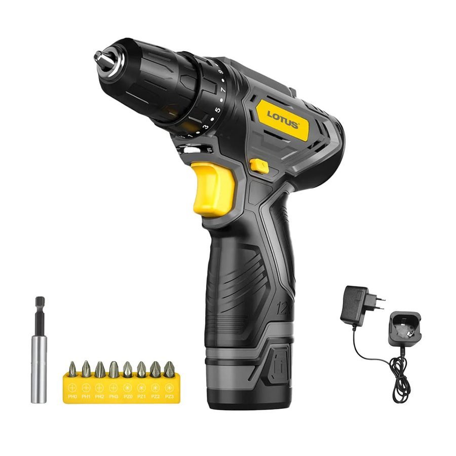 Lotus Lotus LTDD12-30VLI Cordless Drill Driver 12V Kit, Power Tools Drills & Drivers — Southend Philippines