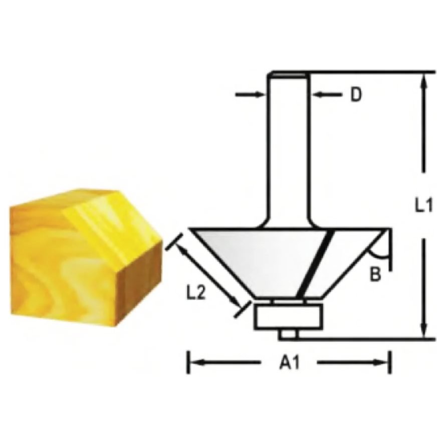 Makita Makita 733244-4A HSS Chamfering Router Bit, Power Tools Routers & Planers — Southend Philippines
