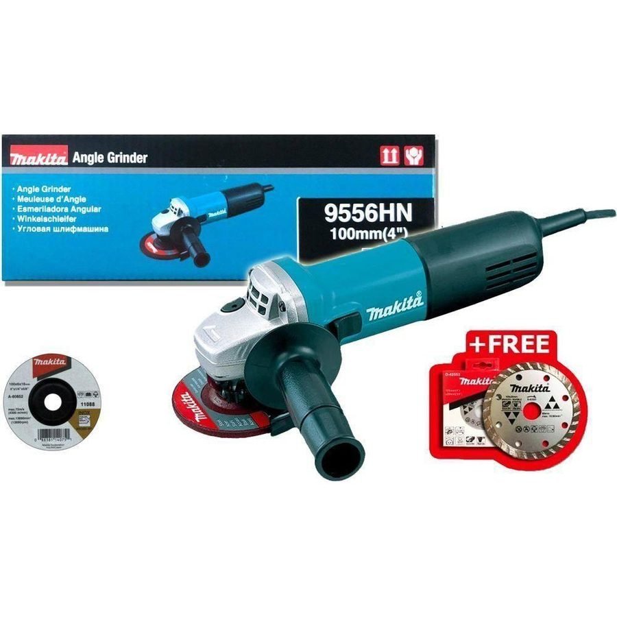 Makita Makita 9556HN Angle Grinder 4" (Slide Switch) 840W, Power Tools Grinders — Southend Philippines