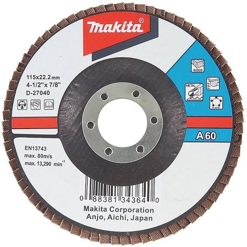 Makita Makita D-26995 Aluminum Oxide Flap Disc (Industrial) 4", Power Tools Bits & Blades — Southend Philippines