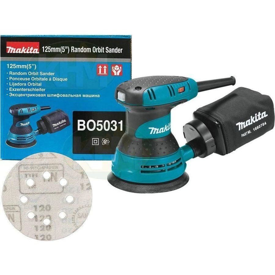 Makita Makita BO5031 5" Variable Speed Random Orbit Sander With Built-In Dust E, Power Tools Sanders — Southend Philippines