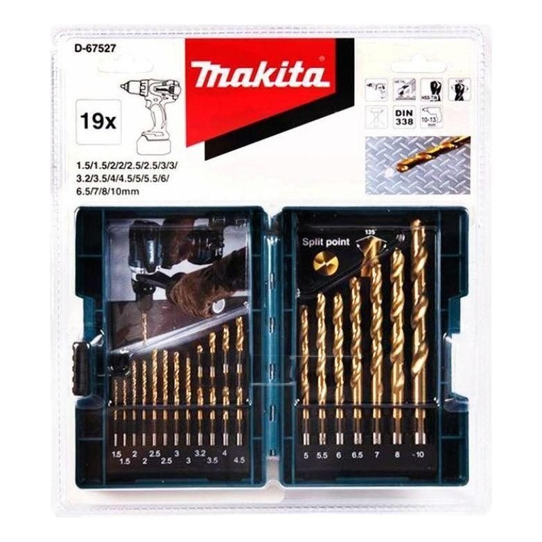 Makita Makita D-67527 19pcs HSS-Tin Metal Drill Bit Set (1.5-10mm), Power Tools Drills & Drivers — Southend Philippines