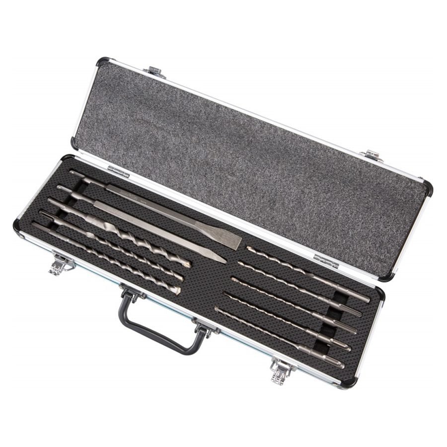 Makita Makita D-70904 TCT SDS-Plus Drill Bit & Chisel Set With Aluminum Case 10, Power Tools Rotary & Demolition — Southend P