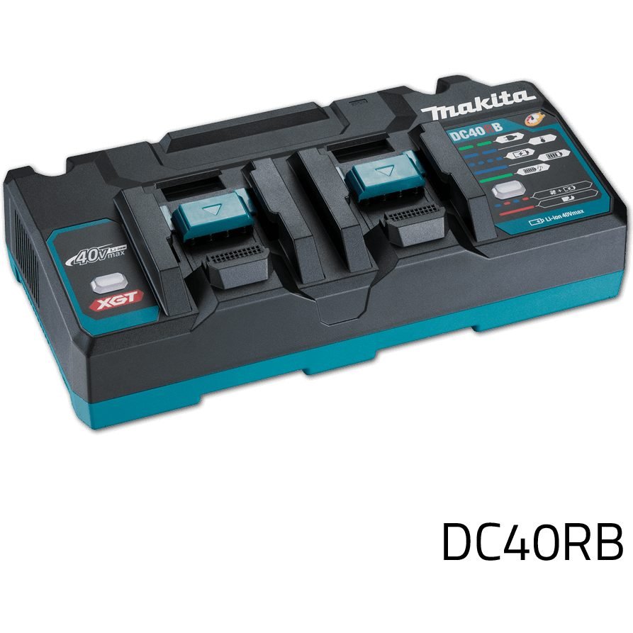 Makita Makita DC40RB 40V 2-Port Rapid Fast Battery Charger XGT (191N09-8), Power Tools Batteries & Chargers — Southend Philip