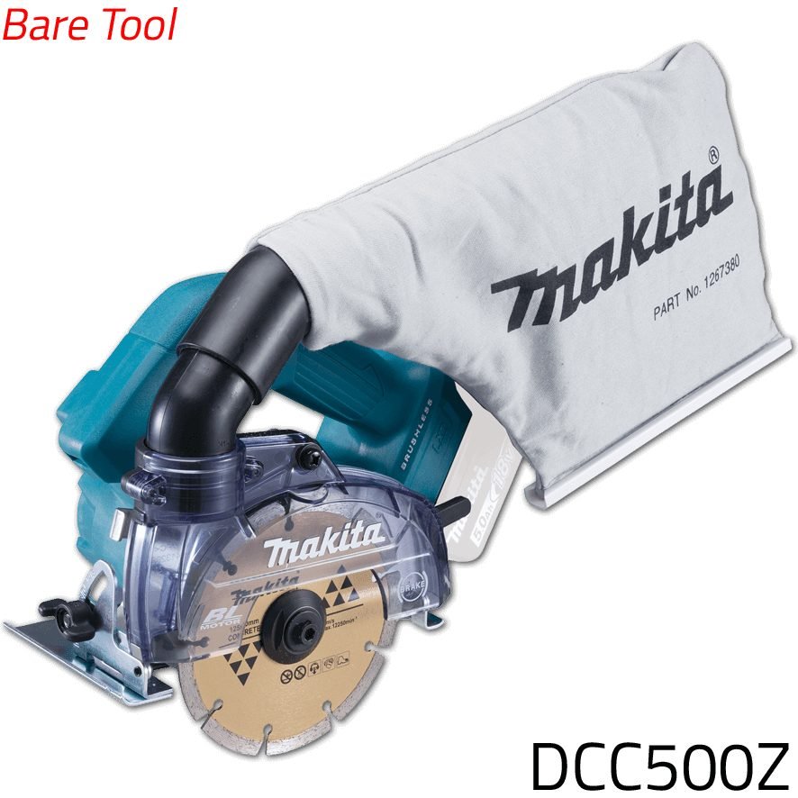 Makita Makita DCC500Z 18V 5" Cordless Concrete Cutter With Dust Extraction (LXT, Power Tools — Southend Philippines