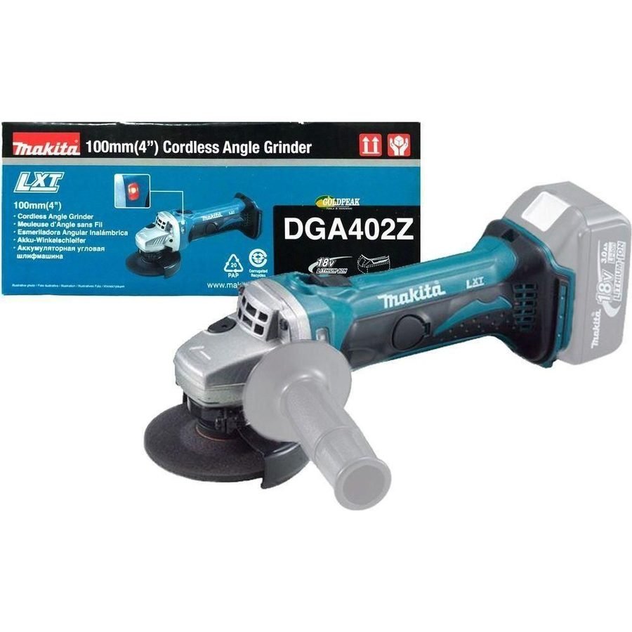 Makita Makita DGA402Z 18V 100mm Cordless Angle Grinder 4" (LXT) 18V [Bare], Power Tools Grinders — Southend Philippines