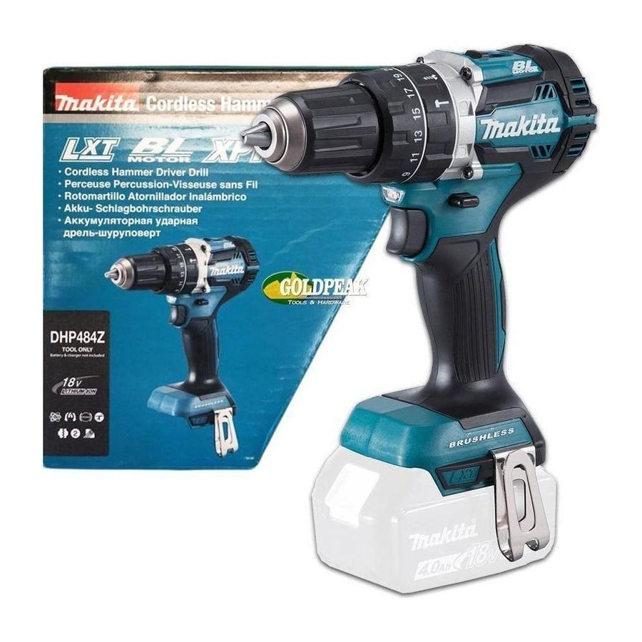 Makita Makita DHP484Z 18V Cordless Brushless Hammer Drill (LXT-Series) [Bare], Power Tools Drills & Drivers — Southend Philip
