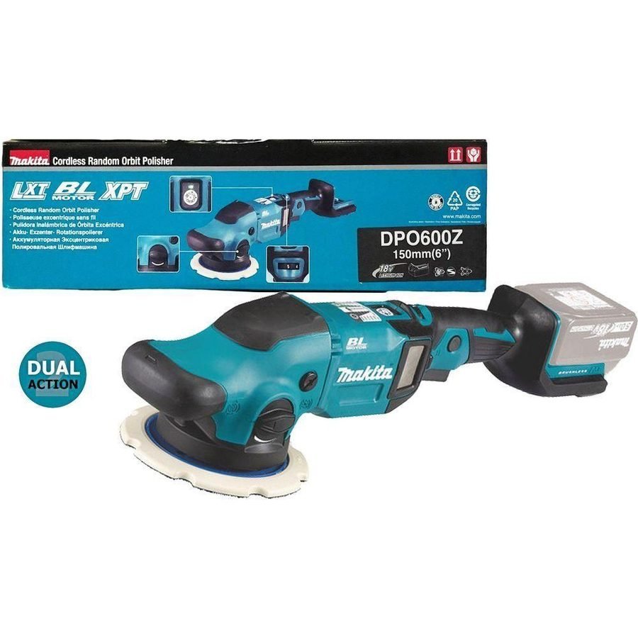Makita Makita DPO600Z 18V Cordless Random Orbit / Dual Action Polisher (LXT-Ser, Power Tools Grinders — Southend Philippines