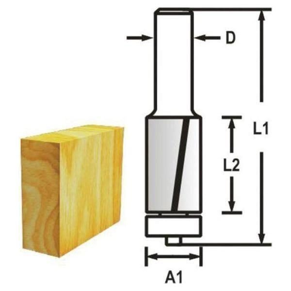 Makita Makita Flush Trim Bit / Straight Router Bit With Bearing, Power Tools Routers & Planers — Southend Philippines