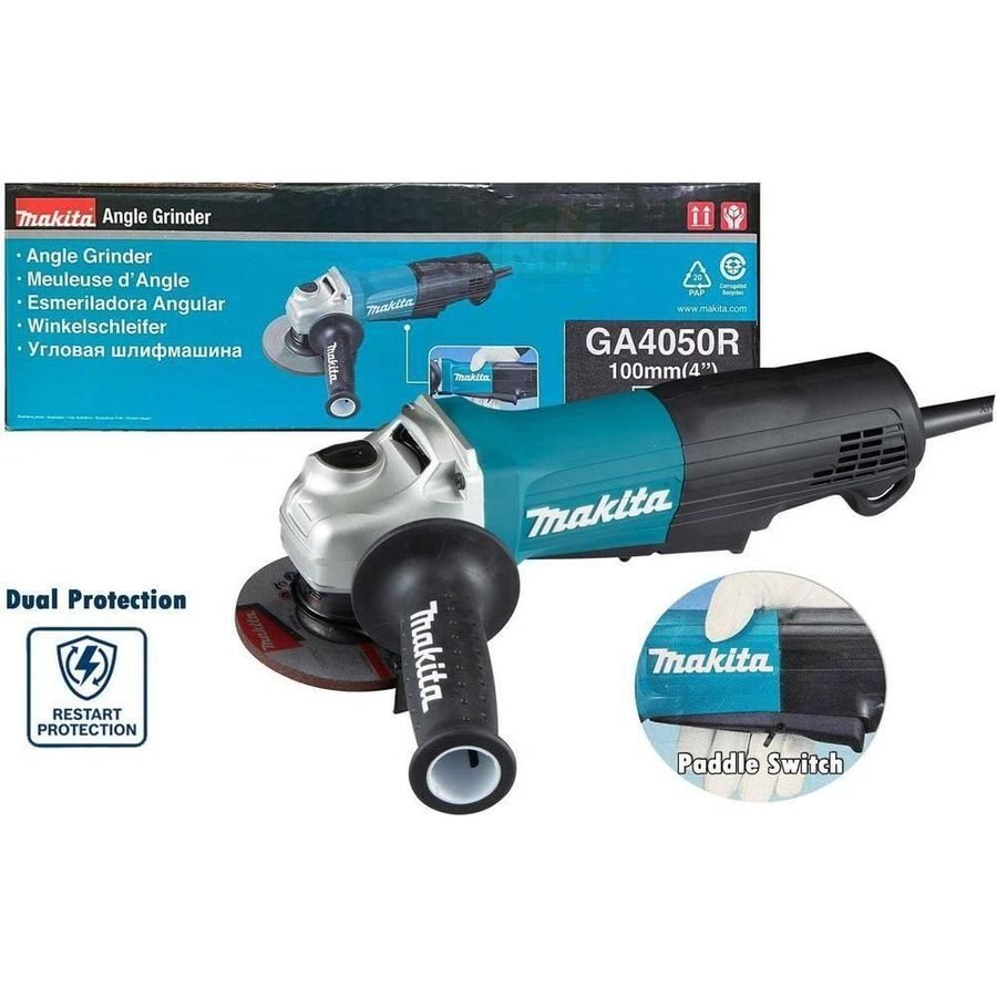 Makita Makita GA4050R Angle Grinder 4" (Paddle Switch) 1,300W, Power Tools Grinders — Southend Philippines
