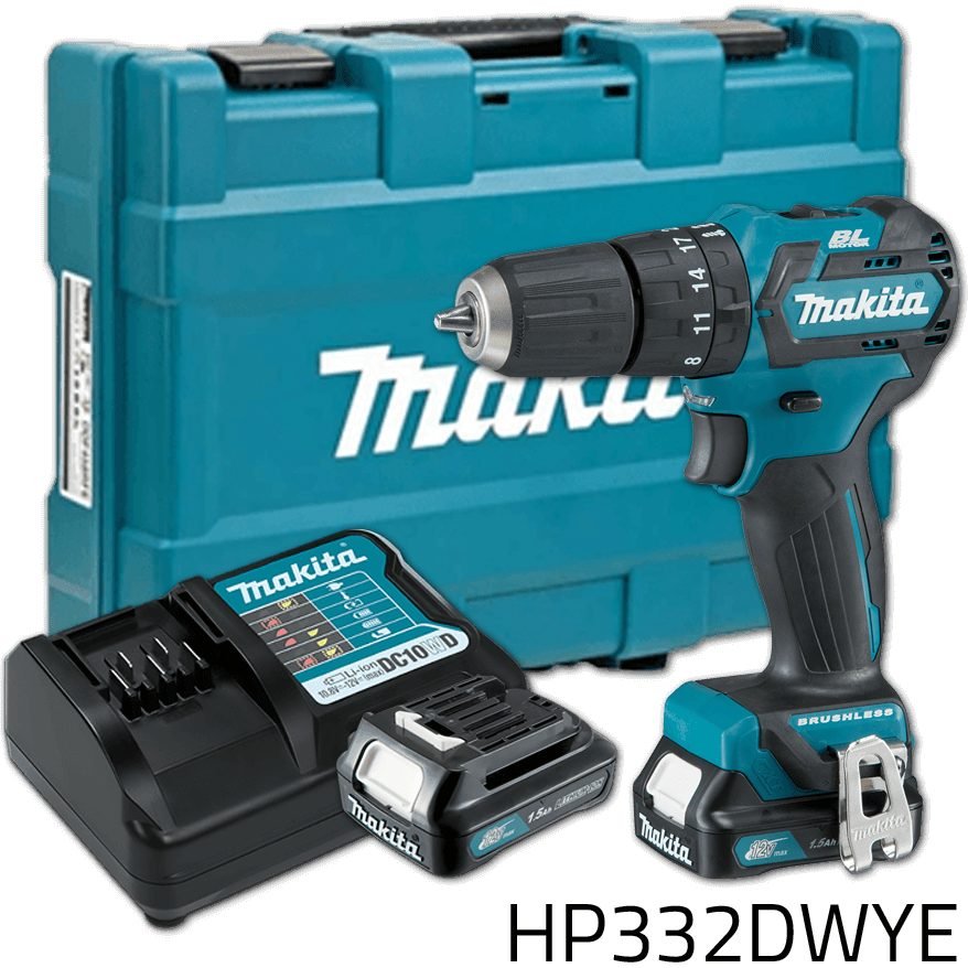 Makita Makita HP332DWYE 12V Cordless Hammer Drill (CXT-Series), Power Tools Drills & Drivers — Southend Philippines