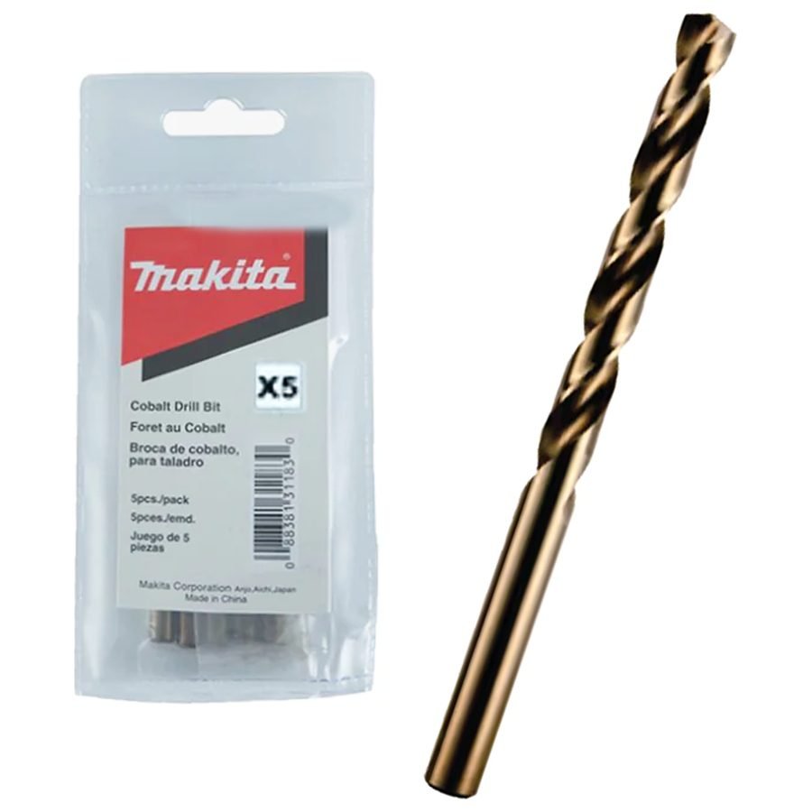 Makita Makita HSS-Co Metal Drill Bit Set 5 Pcs (Cobalt), Power Tools Drills & Drivers — Southend Philippines