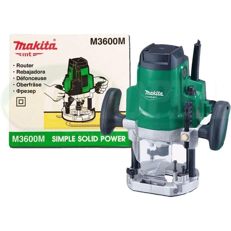 Makita Makita MT M3600M Plunge Router (1/4"&1/2") 1,650W, Power Tools Routers & Planers — Southend Philippines