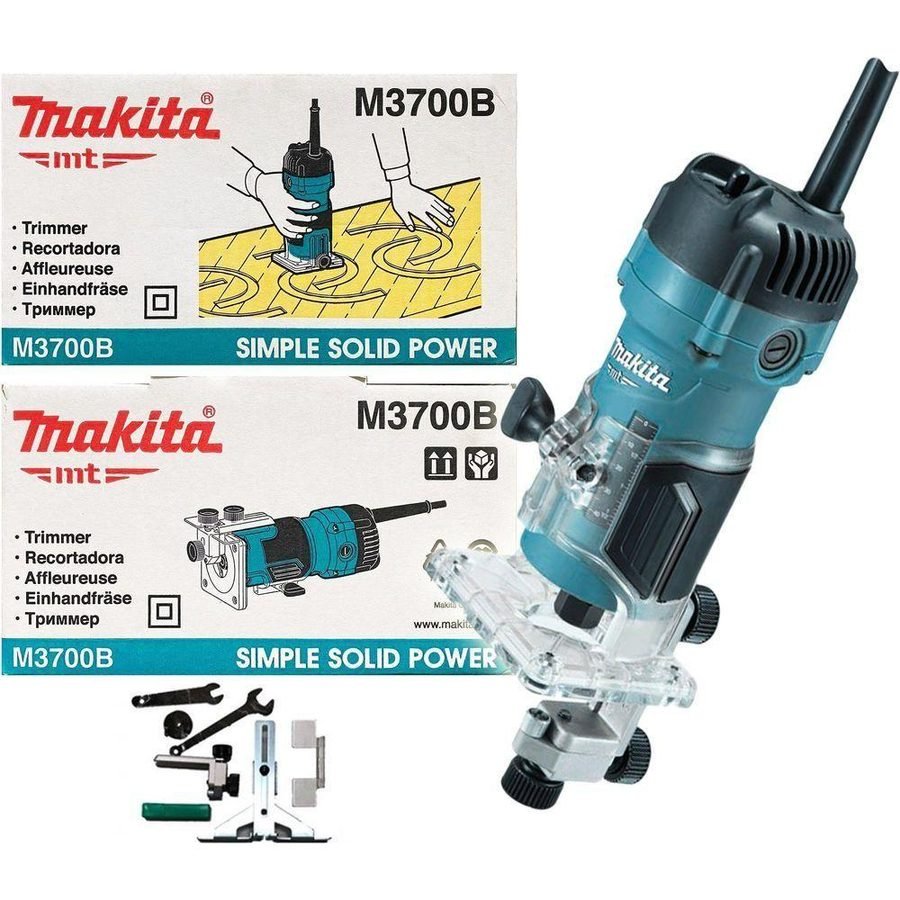 Makita Makita MT M3700B Palm Router 1/4" 530W, Power Tools Routers & Planers — Southend Philippines