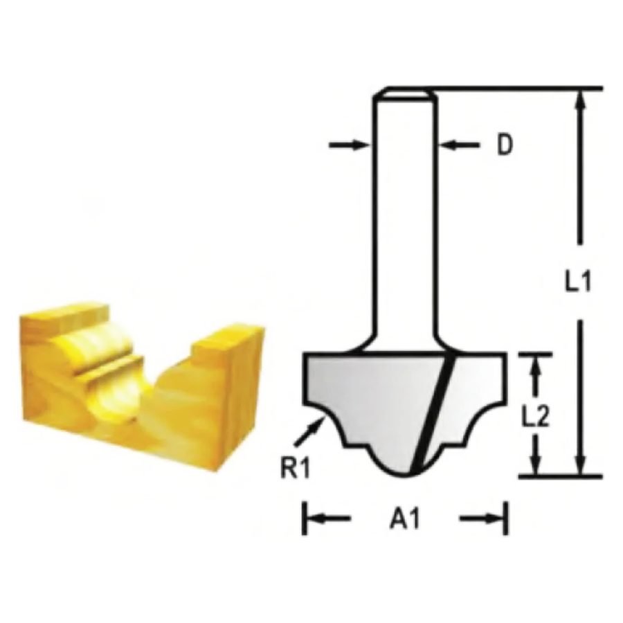 Makita Makita RBIT 234021 TCT Classical Router Bit, Power Tools Routers & Planers — Southend Philippines