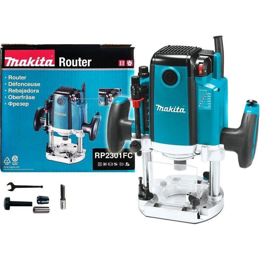 Makita Makita RP2301FC Plunge Router (Variable Speed) [1/4&1/2"] 2,100W, Power Tools Routers & Planers — Southend Philippines
