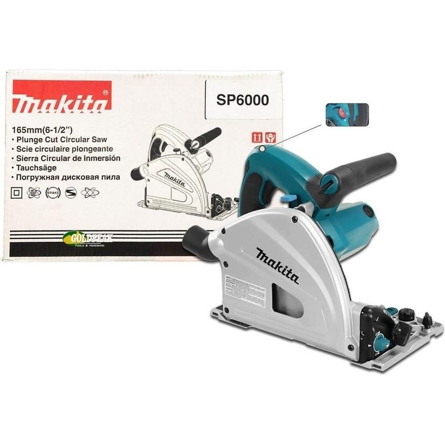 Makita Makita SP6000 Plunge Cut Circular Saw / Tracksaw 1,300W, Power Tools Saws — Southend Philippines