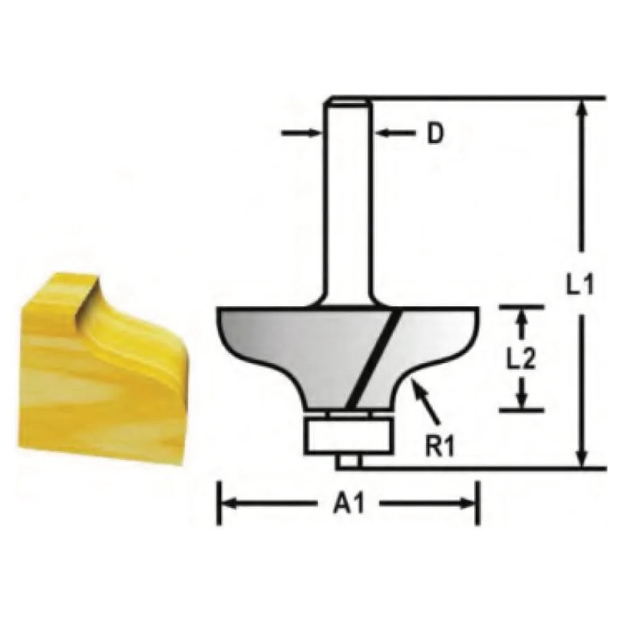 Makita Makita TCT Ogee Router Bit, Power Tools Routers & Planers — Southend Philippines