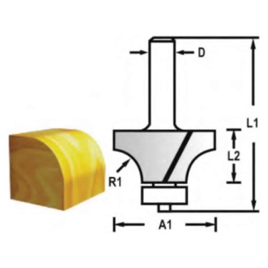 Makita Makita TCT Rounding Router Bit, Power Tools Routers & Planers — Southend Philippines