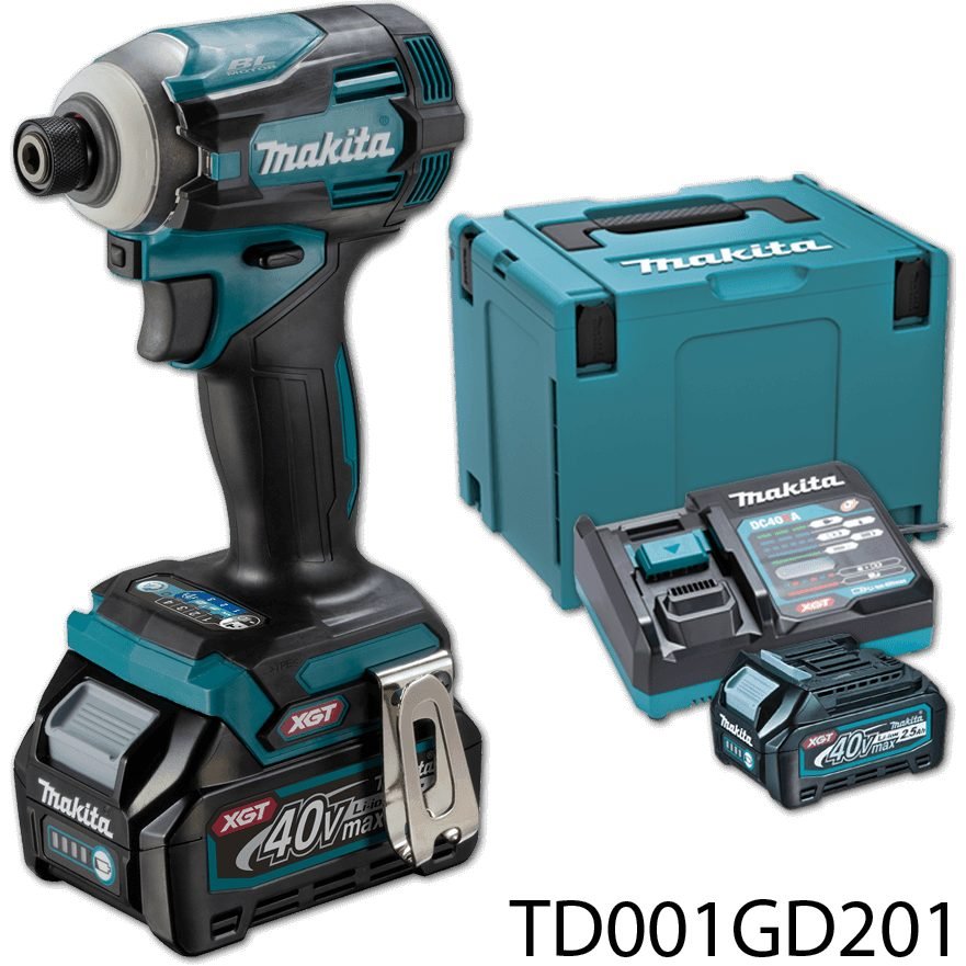 Makita Makita TD001GD201 Cordless Impact Driver 220Nm 40V XGT [Kit], Power Tools Drills & Drivers — Southend Philippines