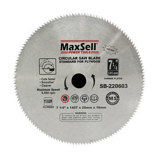MaxSell SB-220603 Standard Circular Saw Blade Thin Kerf For Plywood 7-1/