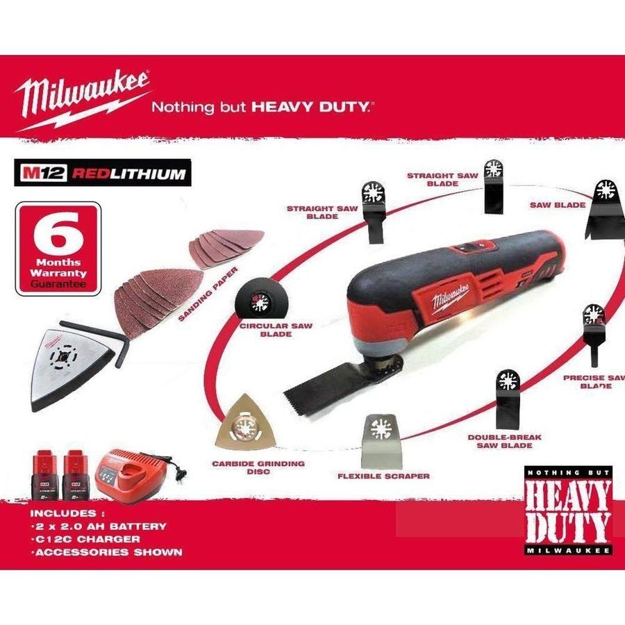 Milwaukee Milwaukee C12MT-S Cordless Oscillating Tool Kit Set, Power Tools Multi & Rotary — Southend Philippines