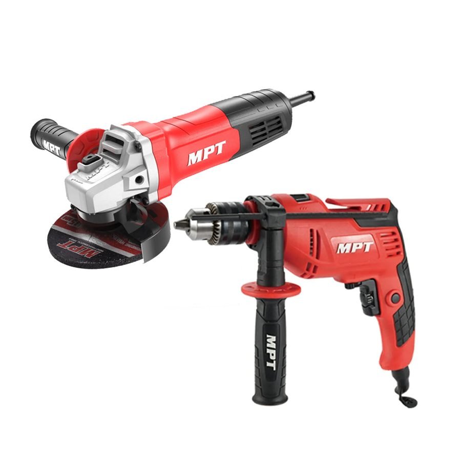 MPT MPT MPTK02-ECO Angle Grinder And Impact Drill Kit, Power Tools Grinders — Southend Philippines