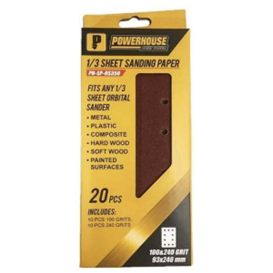 Powerhouse Powerhouse Sanding Paper For Orbital Sander 93X240MM, Power Tools Sanders — Southend Philippines