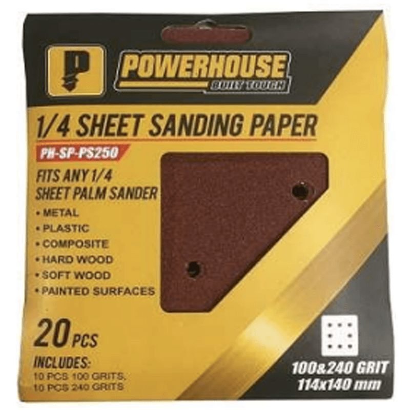 Powerhouse Powerhouse Sanding Paper For Palm Sander 114X140MM, Power Tools Sanders — Southend Philippines