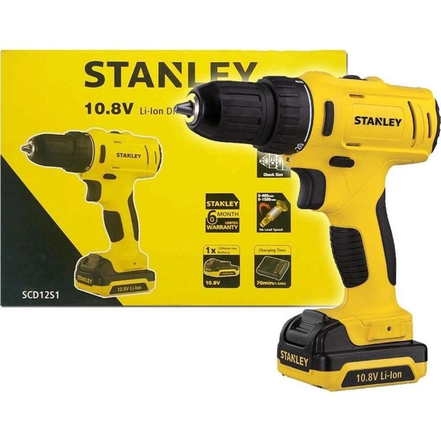 Stanley Stanley SCD121S1 12V Cordless Drill / Driver 10mm, Power Tools Drills & Drivers — Southend Philippines