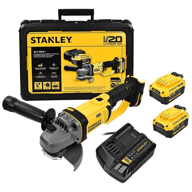 Stanley Stanley SCG400M2K 18V / 20V Cordless Angle Grinder 4" (Kit), Power Tools Grinders — Southend Philippines