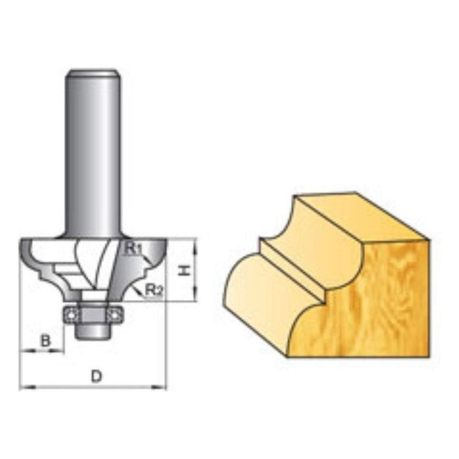 Tatara Tatara Classical Ogee Router Bit With Bearing, Power Tools Routers & Planers — Southend Philippines
