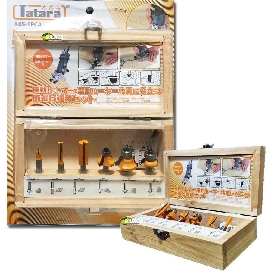 Tatara Tatara Router Bit Set 1/4" 6pcs/Box, Power Tools Routers & Planers — Southend Philippines