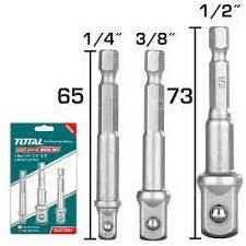 Total Total TAC273651 1/4" Hex To Socket Wrench Adapter, Power Tools Drills & Drivers — Southend Philippines