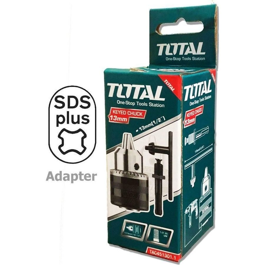 Total Total TAC451301.1 SDS-Plus Adapter With Drill Chuck, Power Tools Rotary & Demolition — Southend Philippines