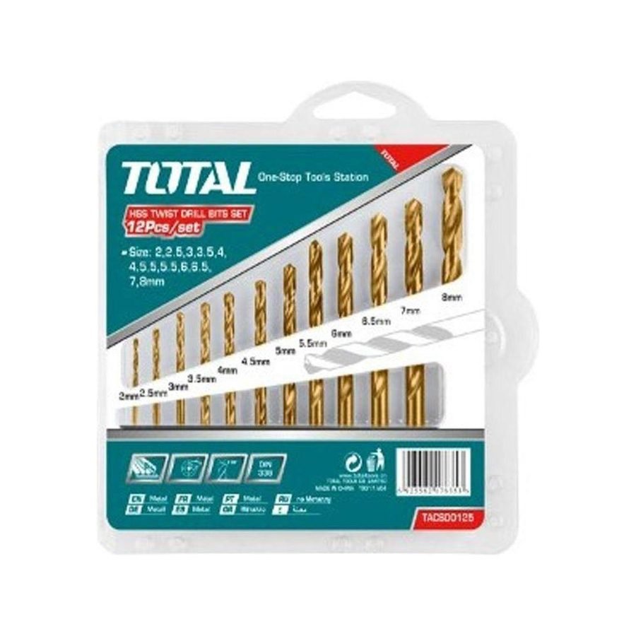 Total Total TACSD0125 12pcs HSS Twist Metal Drill Bit Set, Power Tools Drills & Drivers — Southend Philippines