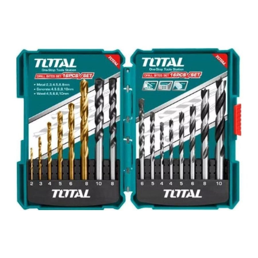 Total Total TACSD6165 16pcs Mixed Drill Bit Set, Power Tools Drills & Drivers — Southend Philippines