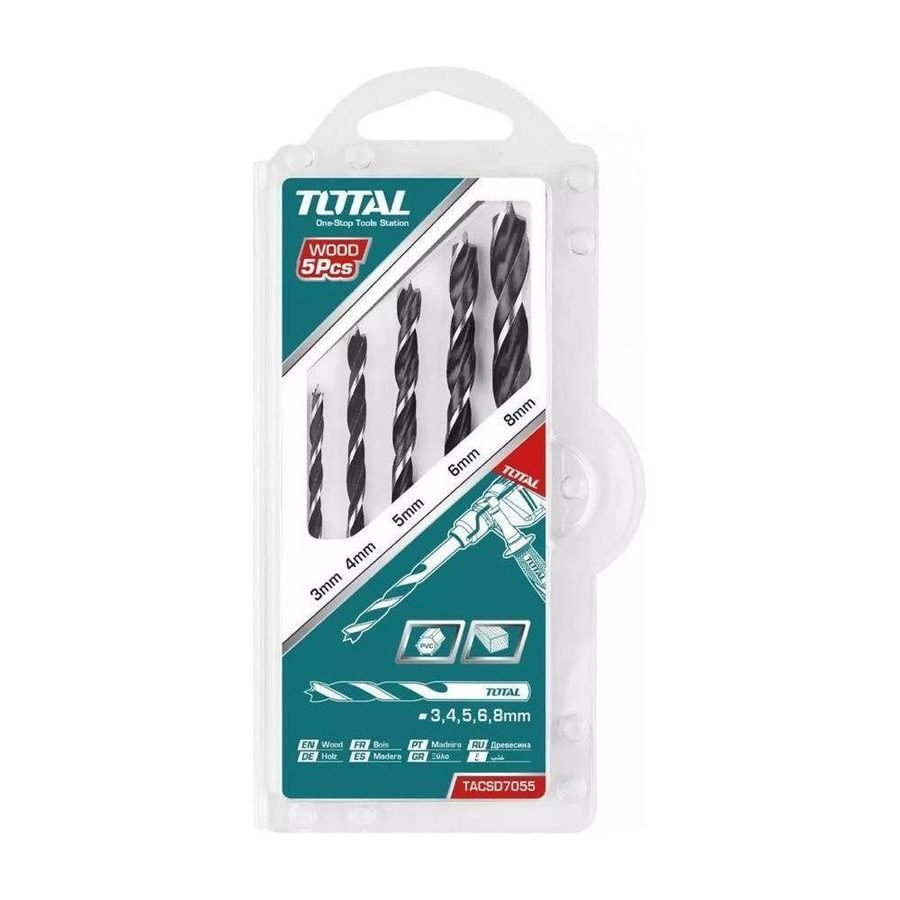 Total Total TACSD7055 5pcs Wood Drill Bit Set, Power Tools Drills & Drivers — Southend Philippines