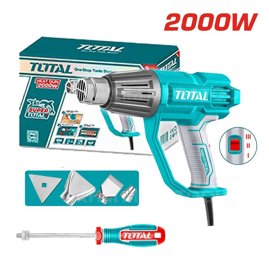 Total Total TB20078 3 Temperature Setting Heat Gun 2000W, Power Tools Heat Guns — Southend Philippines
