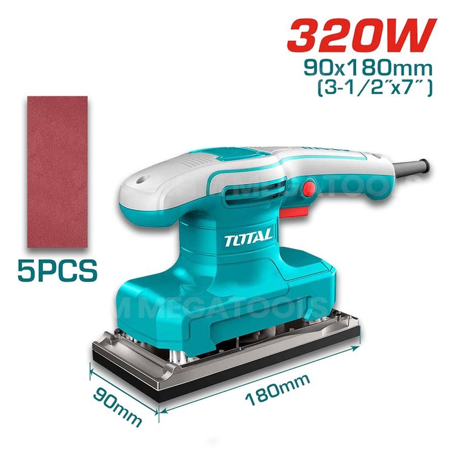 Total Total TF1301836 Finishing Sander 320W, Power Tools Sanders — Southend Philippines
