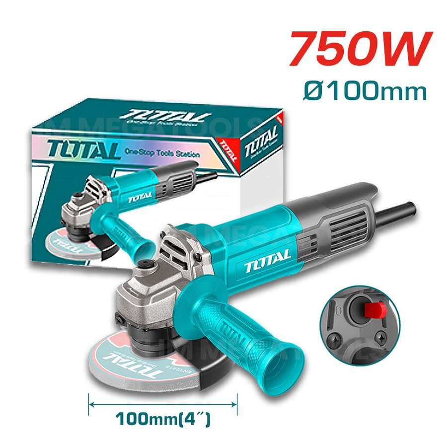 Total Total TG10710056UP Angle Grinder 4" 750W (SS), Power Tools Grinders — Southend Philippines