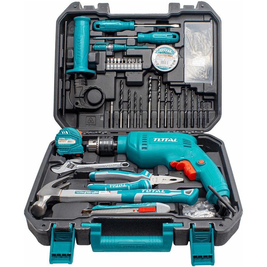 Total Total THKTHP1152 Hammer Drill With Hand Tools Set (115pcs), Power Tools Drills & Drivers — Southend Philippines