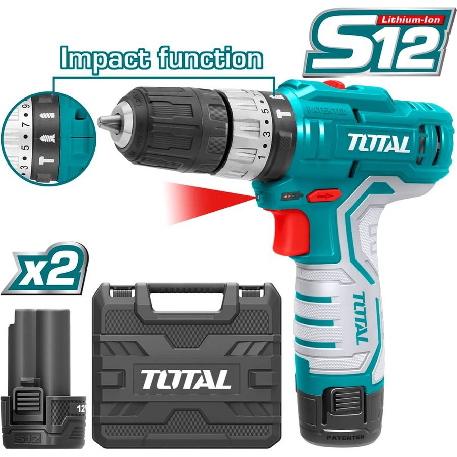 Total Total TIDLI1232 12V Cordless Hammer Drill, Power Tools Drills & Drivers — Southend Philippines