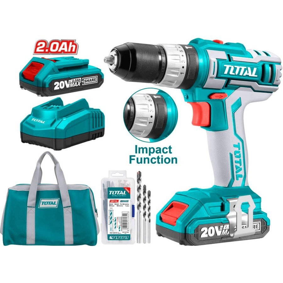 Total Total TIDLI2002 20V Cordless Hammer Drill, Power Tools Drills & Drivers — Southend Philippines